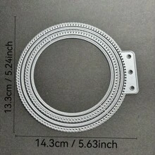 1pc Lace Round Metal Cutting Dies, Carbon Steel Embossing Die Cuts For Scrapbooking, Albums, Cards, Decorations - Creative DIY Scrapbook Template, Durable Metal Mold