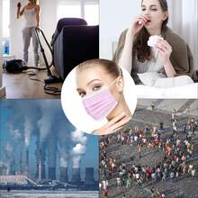 50片装、200片装、600片装一次性蓝色口罩，亲肤柔软，三层设计，带弹性耳带，适合居家、办公、学校和户外活动。