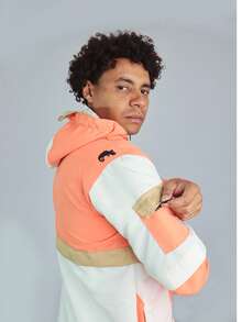ANORAK URBAN CHAMELEON WINDCUT JACKET HOOD Autumn Spring Oversized Knot Zipper Men's - 珊瑚粉 - 查看 4