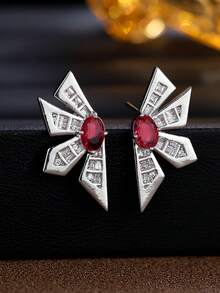 1 对奢华高端镀银铜耳环，适合女士，适合度假、派对、送给妻子、女朋友的节日礼物 - 耳環 - 查看 10