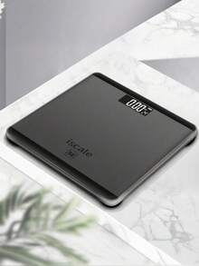 带 LED 显示屏的高精度浴室秤，防潮设计，小巧轻便，适合家庭使用，电池供电（不含电池），体重管理，外观时尚，表面光滑，结构坚固 - 彩色 - 查看 8