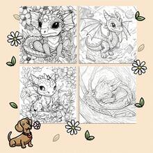 Libro para colorear de dragón mágico para adultos - Papel grueso innovador y mejorado, 22 hojas sueltas, libro de actividades de colorear relajante y divertido para mayores de 14 años, regalo ideal para cumpleaños y fiestas, libro para colorear, libro de colorear, suministros de arte libro para colorear para adultos, libros para colorear para adultos, libros de colorear, regreso a la escuela, suministros, libro, papel de 120g