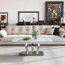 Coffee Table-white & Silver