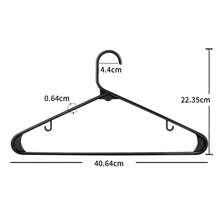 NetHong 30pcs Plastic Clothes Hangers Non-Slip Sturdy Heavy Duty Hanger Set - Black - View 6