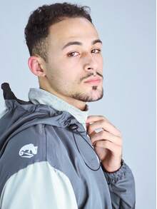 ANORAK URBAN CHAMELEON WINDCUT JACKET HOOD Autumn Spring Oversized Knot Zipper Men's - 灰色 - 查看 3