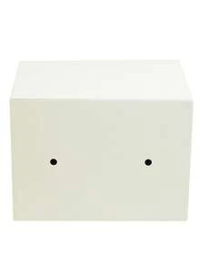 Caja Fuerte Digital Calidad Premium Con Cerradura Electrónica y llave, Pequeña caja fuerte electrónica con código digital y llave, incluye 2 llaves, soporte de pared y batería. Apta para hogar, oficina, hotel - Blanco - Ver 3