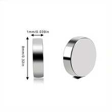 100 件迷你强力磁铁 8 * 1 毫米小型强力磁铁适用于白板，超强迷你圆形磁铁适用于 DIY 冰箱