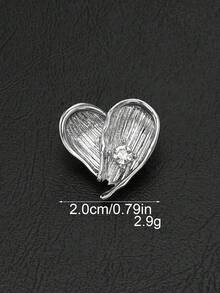 8颗/套 不对称心形条纹水钻金属纽扣，用途广泛，可用于衬衫、开衫、连衣裙、西装、外套、夹克、DIY鞋子、帽子、包包、礼品盒、手工艺品等。 - 彩色 - 查看 8