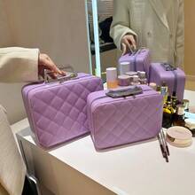Makeup Bag With Mirror, Foldable Tray Travel Makeup Bag, Professional Makeup Case Designed For Women To Hold All Cosmetics,Makeup Bag,Travel Essential - Multicolor - View 13