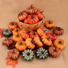 Decoración de calabaza multicolor de espuma simulada - Verduras simuladas DIY para decoración otoñal, Halloween, Acción de Gracias, fiestas en el hogar