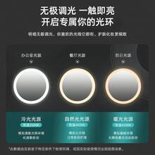 Large Capacity Makeup Bag With Light And Mirror, Detachable Partition, Cosmetic Storage Bag, Portable Handheld Travel Bag - [Small Rose Gold] Full Screen Mirror + LED Fill Light - View 3