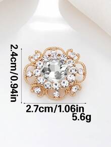 5 件/套复古水钻镶嵌多层金属纽扣，优雅装饰，适用于婚纱、西装、夹克、外套，多功能用于 DIY 工艺品、珠宝盒、鞋子、帽子 - 彩色 - 查看 7