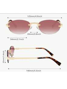 Retro Oval Sunglasses, Small Narrow Sunglasses Fashion 2025, 90s, Y2K, Designer Sunglasses - 粉色 - 查看 5