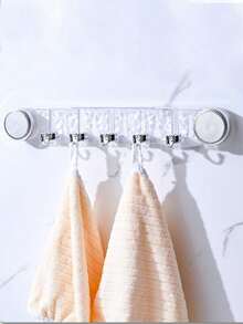 现代塑料吸盘墙钩，无需钻孔真空密封挂钩，适用于毛巾、厨房、浴室和家居收纳 - 彩色 - 查看 1