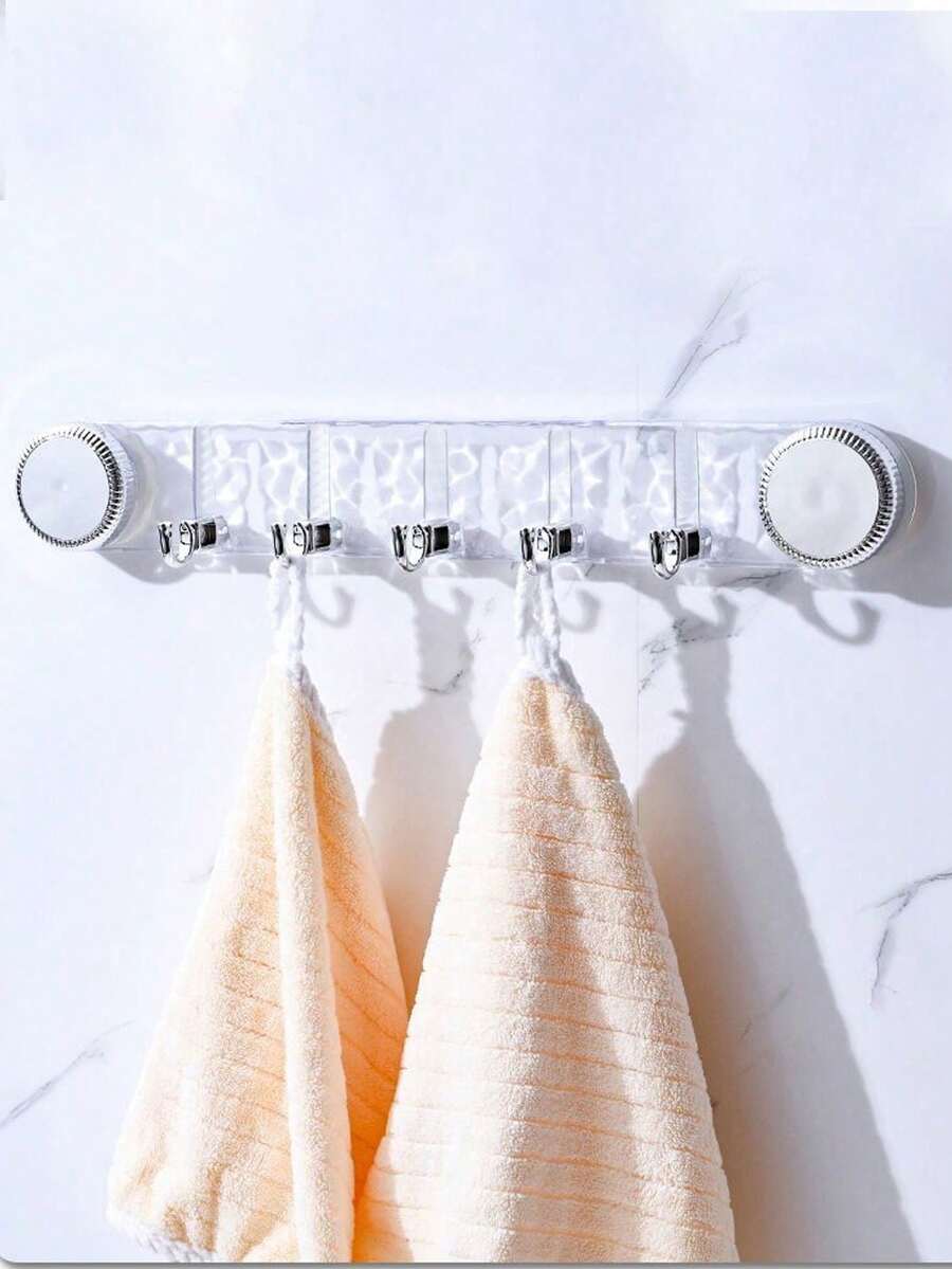 现代塑料吸盘墙钩，无需钻孔真空密封挂钩，适用于毛巾、厨房、浴室和家居收纳 - 彩色 - 查看 1