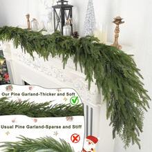 Minnow Folk Pine Encrypted Soft Glue Christmas Rattan Christmas Pine Needle Door Hanging (Without Decoration) Can Be Used For Hanging Decorations, Wall Decorations, Handrail Decorations, Table Decorations And Other Scenes