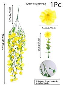 1/2/4 Stück künstliche Außenpflanze mit Eukalyptus und Seidenmorgenruhblume, UV-beständig, grüne Pflanzen für Jahrestag, Abschlussfeier, Hochzeit, Familie, Büro, Veranda, Garten, Hof, Wand, Frühling/Sommer Dekoration