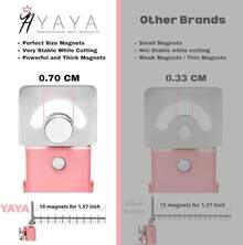 Yaya Acrylic False Nail With Magnets, Nail Tip Cutter With Length Measurement, 15Pcs Magnets () - Màu Hồng baby - Xem 9