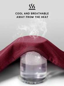 男士运动背心，健身跑步休闲T恤，超轻 - 紅色 - 查看 4