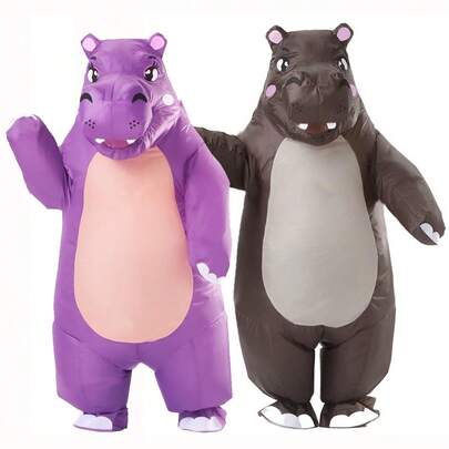 Inflatable Hippo Costume For Women Man Aldult Cosplay Party Inflatable Full Body Hippo Costume Blow Up Costumes Halloween