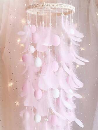 1pc Dream Catcher Wind Chime Ornament, Girly Bedroom Wall Decor