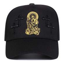 1 件男士圣裘德十字刺绣卡车司机帽，街头时尚 5 片帽，户外防晒休闲帽，适合春季、秋季、旅行、海滩 - 彩色 - 查看 5