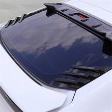 2pcs Car Rear Window Side Spoiler Covers Windshield Visor Vent Covers Decorative Accessories - Carbon Fiber Black - View 5