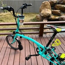 1 件 ENLEE 通用自行车杯架铝合金咖啡杯架带快速拆卸设计轻便水壶支架适用于山地公路和折叠自行车，适用于直径 8 厘米/3.15 英寸的水杯，自行车配件 - 彩色 - 查看 9