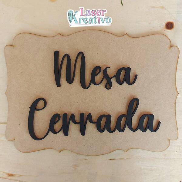 Letrero mesa cerrada en MDF 3 mm accesorios para eventos bodas decoración de fiestas artículos escolares regalos de cumpleaños de verano productos familiares decoración salón hogar