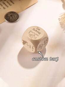 定制骰子，男女皆宜的有趣退休礼物，快乐退休礼物，个性化约会骰子套装，约会之夜创意，家庭礼物，情人节派对 - 紅木色 - 查看 2