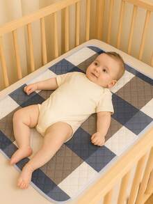 1 件婴儿防水可重复使用尿布垫，3 层透气柔软防漏尿布垫