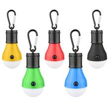 便携式露营灯迷你LED灯泡应急灯3种照明模式户外夜间工作灯帐篷挂灯带挂钩 - 彩色 - 查看 9