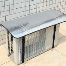 1 pieza Cubierta protectora de doble capa para unidad exterior de aire acondicionado, aislada con lámina de aluminio y película de burbujas, retardante de llama, impermeable, protección solar, ahorro de energía y protección para escuela, oficina, hogar, viaje, bolso, organizador, almacenamiento