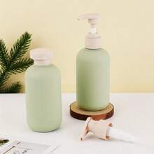 قنينتان عبوات شامبو للسفر مزودة بغطاء قلاب ومضخة، سعة 200مل أوانٍ محكمة تسرب للسفر للمستلزمات الشخصية والشامبو والبلسم