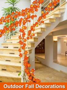 1 个感恩节枫叶南瓜 LED 灯串，10/20 LED 暖光装饰，南瓜和枫叶组合装饰灯串，AA 电池供电，适用于感恩节、万圣节装饰灯串、房间装饰、节日派对，南瓜枫叶 LED 装饰灯串（不含电池）万圣节装饰灯家居装饰派对装饰万圣节装饰房间装饰万圣节花园装饰礼物仙女