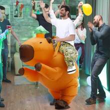 Inflatable Capybara Costume For Women Man Aldult Cosplay Party Ride On Animal Blow Up Costumes Halloween - Brown - View 5