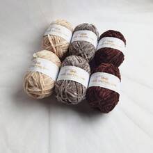 6球/包(50g*6=300g) 100%聚酯柔軟莎麻線適用於編織和針織，線長：480m(80m*6，87碼*6) - 彩色 - 查看 25