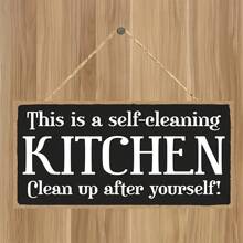 1PC, Wooden Kitchen Decoration, This Is A Self -Cleaning Kitchen Hanging Wall Art, Decorating Logo Home Decoration.