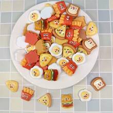 10/30pcs Mini Fries Burger Accessories - Cute Food-Themed Slime Beads, Suitable For Handcrafting, DIY Decoration, Refrigerator Hangers - Bright Colors, Durable Plastic Accessories, Fries Themed Small Accessories - Cartoon Food - View 7