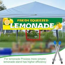 FUCHENGJSLasnten 2 Pack Straw Puncher Plastic Lids Lemonade Cups, Stainless Steel Straw Hole Puncher Punching Tools Cafe Drinks Container Squeezed Lemonade Stand Supplies(8.Inch,Black) - 藍色 - 查看 10