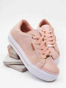 Platform Sneakers Casual Fashion Everyday Low Top  Extremely Comfortable And Lightweight - Rusty Rose - View 1