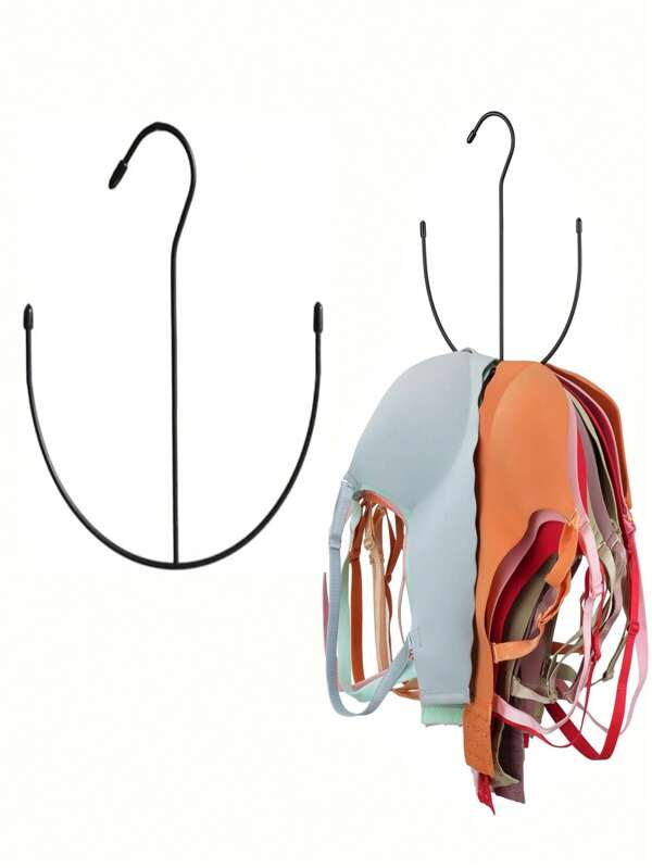 2 piezas Percha multifuncional de chaleco, fabricada en acero inoxidable recubierto de metal sólido, adecuada para perchas de sostenes, perchas de cinturones, organizadores de armarios de plástico que ahorran espacio, esenciales como sostenes, chalecos, cinturones y corbatas para apartamentos o dormitorios, bolsos y otras decoraciones para decoración festiva, decoración de la habitación, decoración del hogar, decoración del dormitorio