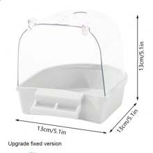 1 pezzo Bagnetto per uccelli trasparente, bagnetto per pappagalli, sospeso per gabbia degli uccelli, accessori per animali domestici, regalo di Natale