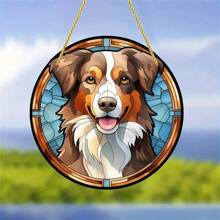 2D retro farbige Dackel Fenster Deko Anhänger aus Acryl, Deko Anhänger für Feiertage und Partys, Auto Innenraum Deko, verschiedene Tier Anhänger zur Auswahl, geeignet für Hunde- und Tierliebhaber