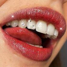 DIY 130 件牙齿宝石套装，水钻牙齿珠宝套件，含用于牙齿自粘装饰的工具，时尚男女通用牙齿配件，水晶闪亮，可拆卸且可靠，适用于万圣节、哥特、Y2K、嘻哈风格 - 牙飾套裝 - 查看 4