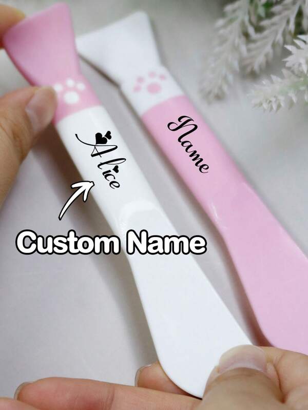 Personalisierter Silikon-Gesichtsmasken-Pinsel mit Name, individueller Gesichtsmasken-Applikator, individueller Gesichtsreinigungspinsel, wiederverwendbarer doppelseitiger Gesichtsmasken-Pinsel, Beauty-Tools, Hautpflegeprodukte, Geburtstagsgeschenke, Brautjungferngeschenke, Hochzeitsaccessoires, geeignet zum Auftragen von Cremes, Lotionen, Schlamm, Ton, Gel, für Mütter, beste Freundinnen, Freundinnen, Freunde