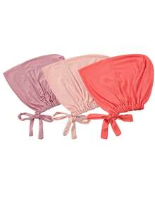 1pc Women Modal Solid Color Drawstring Elastic Headscarf Cap Sleep Bonnet - Strappy Bottom Hat - View 31