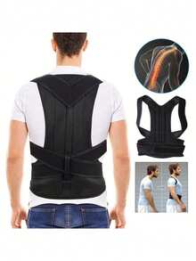 1pc New Grey Posture Corrector For Girls, Suitable For Indoor And Outdoor Use, Female Posture Correcting Belt For Hunchback Correction, Shoulder-Opening, Beautiful Back Shaping And Figure Sculpting&Adjustable, Breathable Orthopedic Brace - Seamless Upper Back, Spine, Neck & Shoulder Support - Ideal For Daily Wear, Clavicle Stabilization - Promotes Healthy Posture, Prevents Slouching Gym Accessories Lumbar Girdles Exercise Waist Belt Suitable For Workout Home Sports And Walk