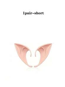 1 Pair Fairy Pixie Elf Ears - Cosplay Soft Pointed Ears Elven Masquerade Vampire Fairy Ears Makeup Costume Accessories, Cross-Border Halloween Elf Ears Cos Props Elf Ears Vampires Dentures Fairy Fake Ears - Multicolor - View 8