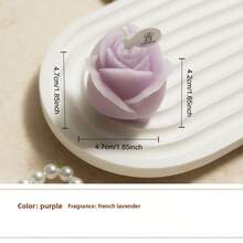 1pc Flower Shaped Scented Candle, Red-Yellow-White-Purple-Blue, Suitable For DIY Fragrance Candles, Home Decor, Christmas Decoration, Wedding Gift